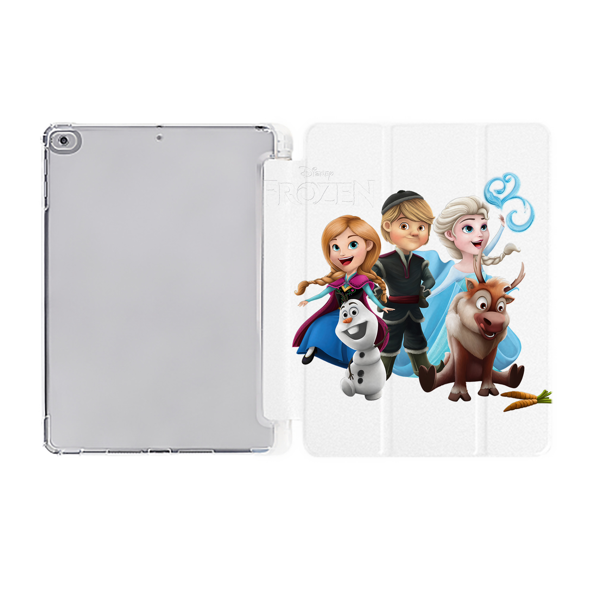 （画像用） アナと雪の女王 アンナ エルサ Frozen Anna Elsa IPad ケース ペン収納付き 三つ折りスタンド PUレザー×シリコン 対応機種9.5/10.5/10.9インチ